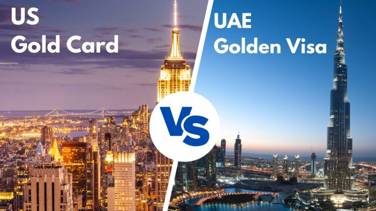U.S. Gold Card, Dubai Golden Visa, U.S. investor visa, Dubai residency visa, Gold Card vs Golden Visa, investor visa comparison, U.S. citizenship visa, Dubai visa for investors, immigration investment programs, high-net-worth visas