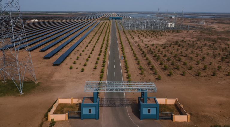 Adani Green Energy, solar energy, Gujarat, renewable energy, UPPCL, solar power project, Indian energy sector, green power, clean energy India, Adani solar plant