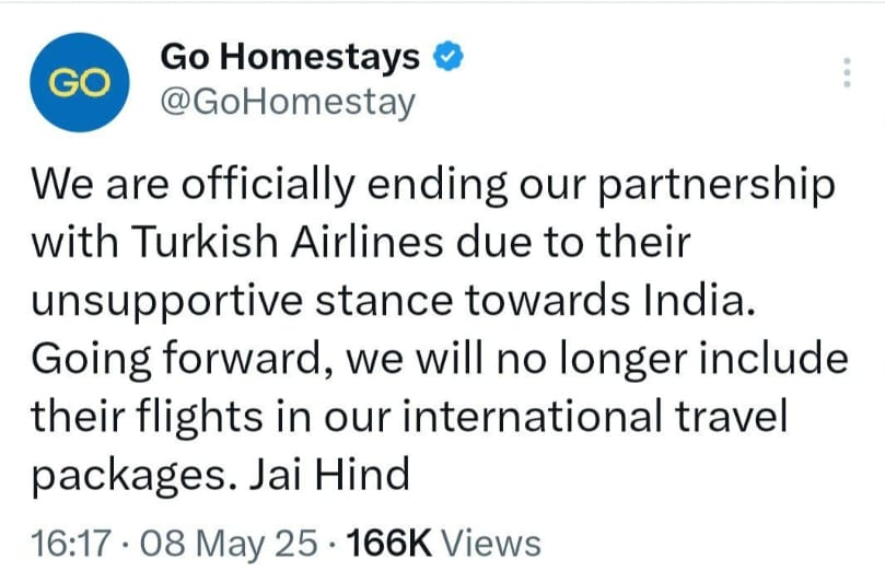 Go Homestays Ends Ties with Turkish Airlines over India Row image 22 e1746710155779