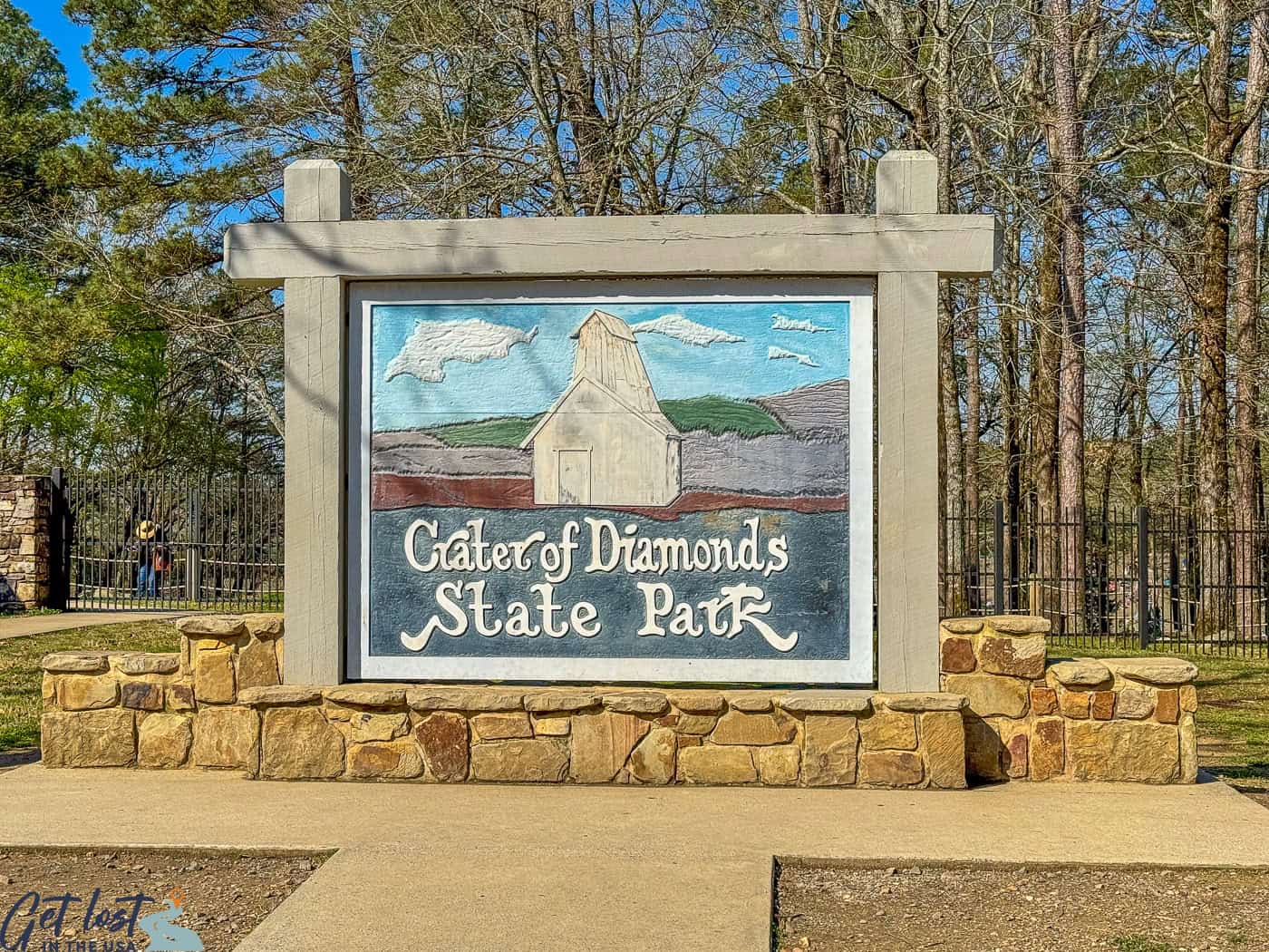 Crater of Diamonds State Park sign