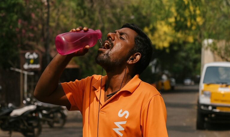 electrolytes in India, hydration, India heatwave, delivery workers, Blinkit, health drinks, functional beverages, tier 2 cities, summer fatigue, wellness startup