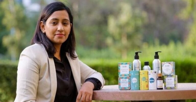 Earth Rhythm, Harini Sivakumar, clean beauty, Nykaa, eco-friendly skincare, Indian startups, sustainable beauty, cosmetic innovation, clinical skincare, green packaging, beauty investments, D2C brands, omnichannel beauty, biodegradable products, beauty industry India