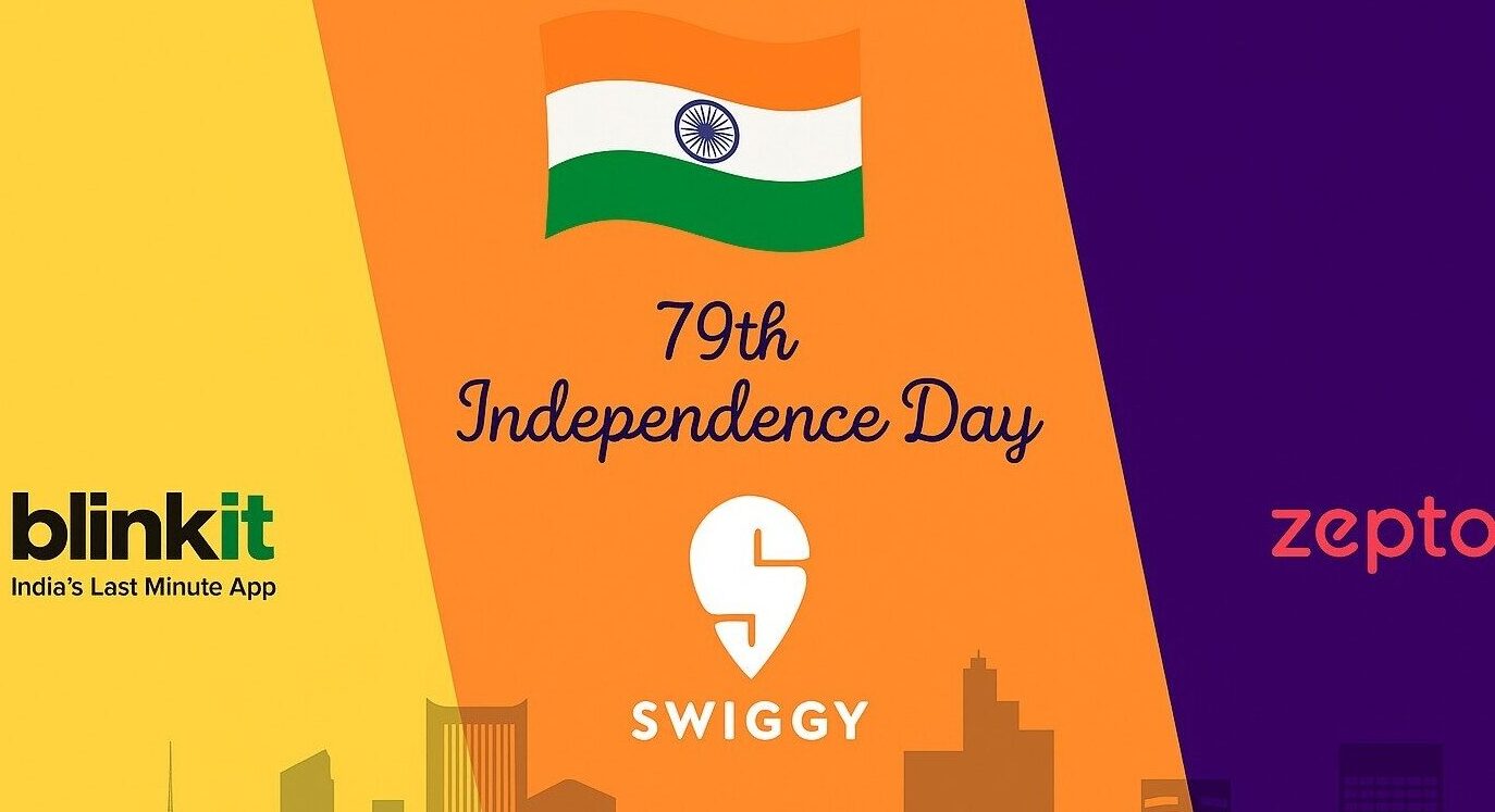 Blinkit, Zepto, Swiggy, Indian independence, 79th Independence Day, quick commerce, food delivery, India news, e-commerce, app updates