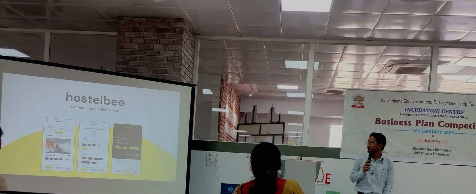 Student startup accommodation India, affordable short-term stay for students, HostelB, Allahabad University startups, student lodging platform, low cost student housing India