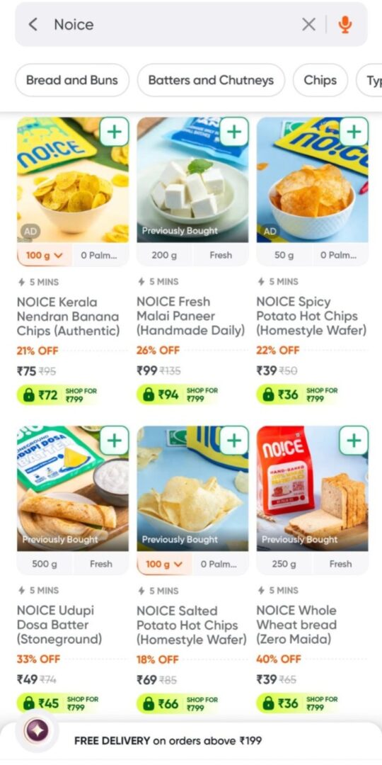NOICE BRAND SWIGGY