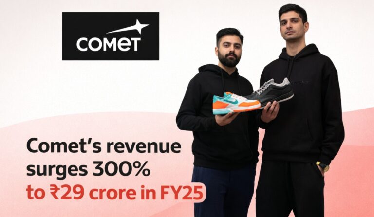 Comet sneakers, Comet FY25 revenue, D2C sneaker brand India, Indian D2C startups, sneaker startup India, footwear startup India, direct to consumer brands, startup revenue growth, Indian fashion startups, omnichannel retail India