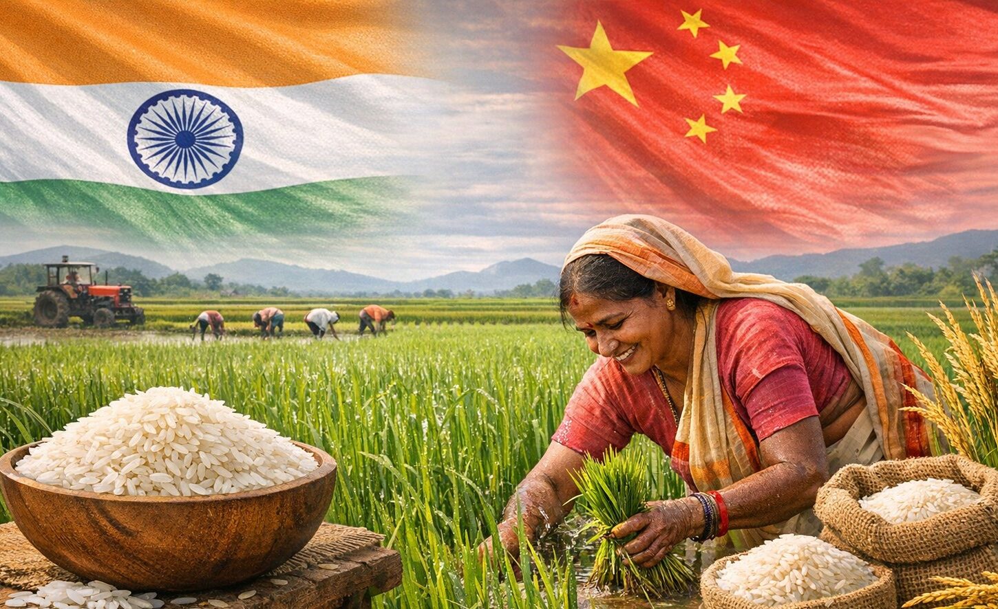 India rice production, India overtakes China, world largest rice producer, Indian agriculture, rice exports India, global rice market, Green Revolution India, basmati rice India, USDA rice data, agriculture news India