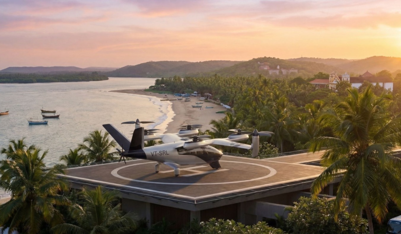 Sarla Aviation, Goa Government, Air Taxi, Advanced Air Mobility, AAM India, Goa Tourism, Mobility Innovation, Aviation News, India Transport, Future of Mobility