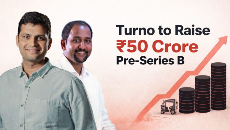 Turno, Turno funding, Turno pre series B, EV startup funding India, electric three wheeler startup, EV financing platform, Indian EV marketplace, mobility startup India, cleantech startup funding, electric vehicle funding news, startup funding news India
