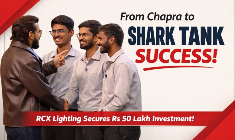 RCX Lighting, Ravichand Sharma, Shark Tank India, Aman Gupta, Bihar startups, Chapra entrepreneur, Indian startup news, small town entrepreneurship, lighting startup, startup funding India