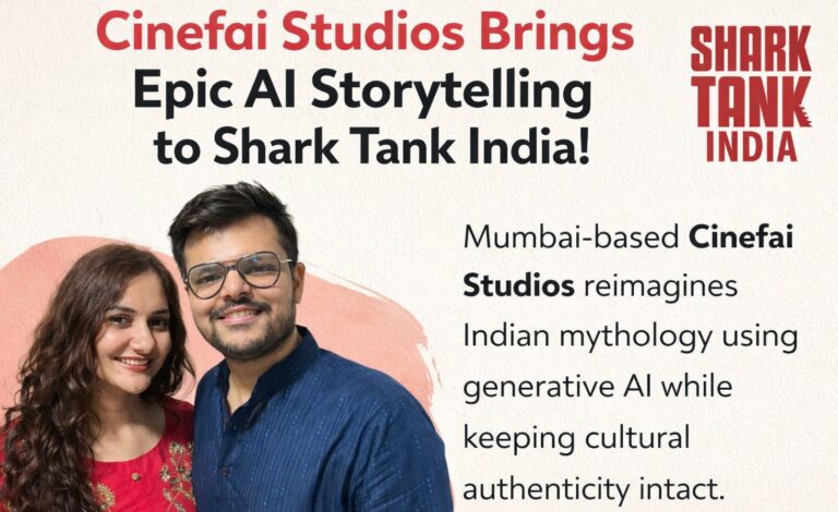 Cinefai Studios, Shark Tank India Season 5, Ritesh Agarwal, OYO Founder, GenAI storytelling, Indian mythology, Ramayana, Mahabharata, Mumbai startup, media tech startup, AI in entertainment, digital storytelling India