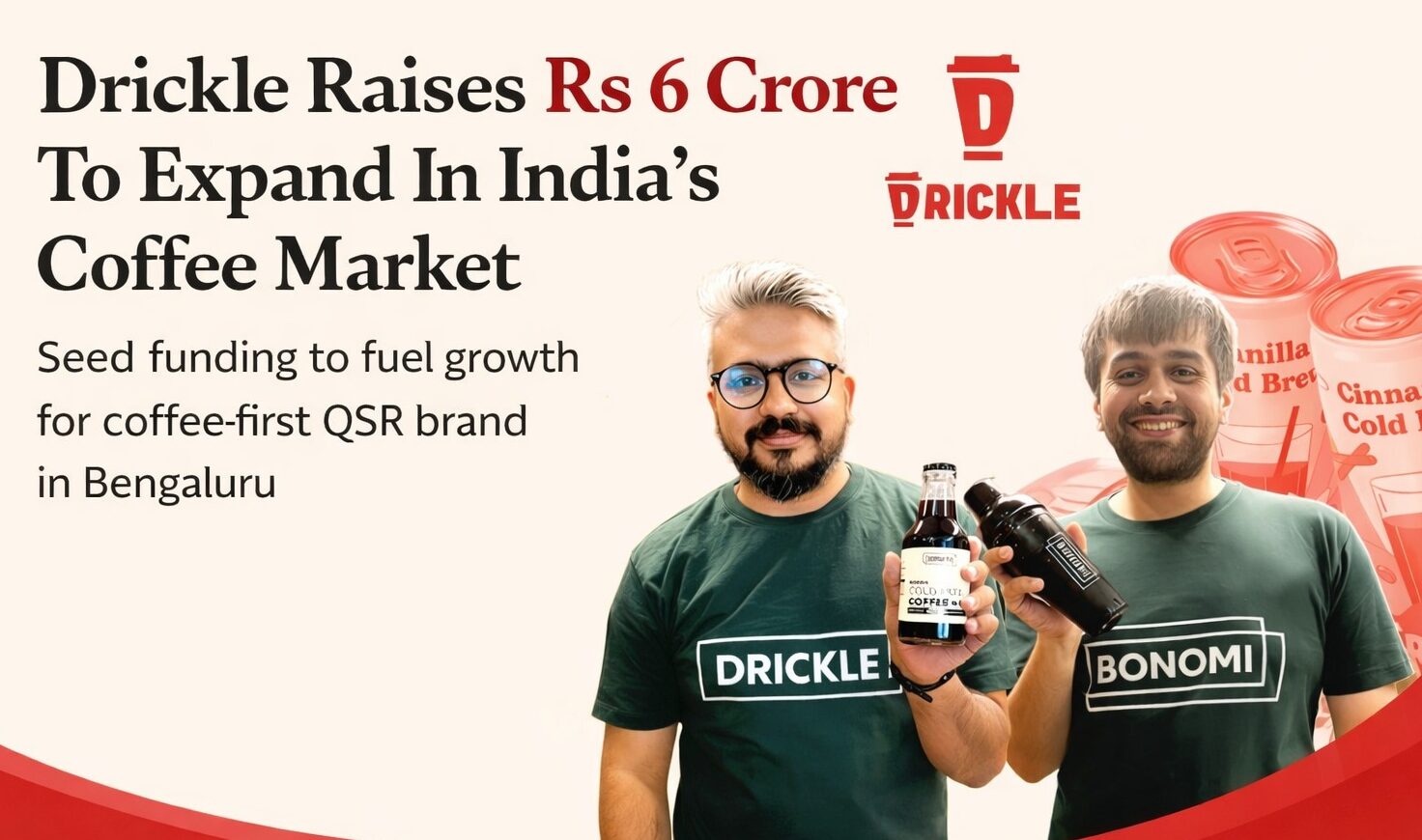Drickle, Indian startups, seed funding, QSR brand, coffee startup, Bengaluru startups, food and beverage, startup funding India