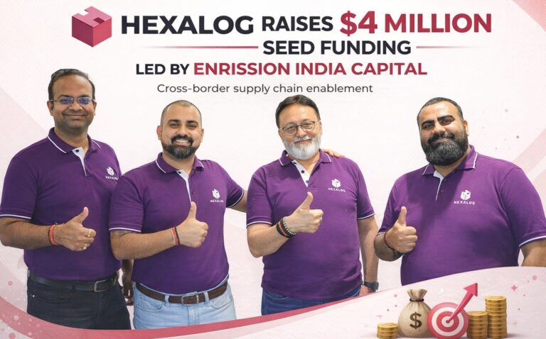 Hexalog, Startup Funding, Seed Funding, Cross-Border Logistics, Supply Chain Technology, AI in Logistics, 4PL, Logistics Startup, Indian Startups, ENRISSION India Capital