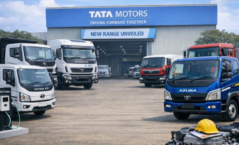 Tata Motors, commercial vehicles, electric trucks, diesel trucks, Indian auto industry, truck launch, GST 2.0, logistics sector, freight transport, EV mobility, heavy commercial vehicles, light commercial vehicles, fleet operations, truck safety, Tata Trucks.ev