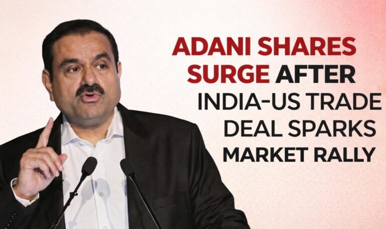 Adani shares, Adani Enterprises, Adani Ports, India US trade deal, stock market rally, Adani group stocks, Nifty top gainers, Indian stock market, market news India, Dalal Street rally
