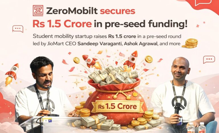 ZeroMoblt, student mobility, startup funding, pre-seed funding, Indian startups, mobility startup, AI mobility, edtech mobility, Vijay Ganagam, Alfred Lazarus, startup investment, Hyderabad startups