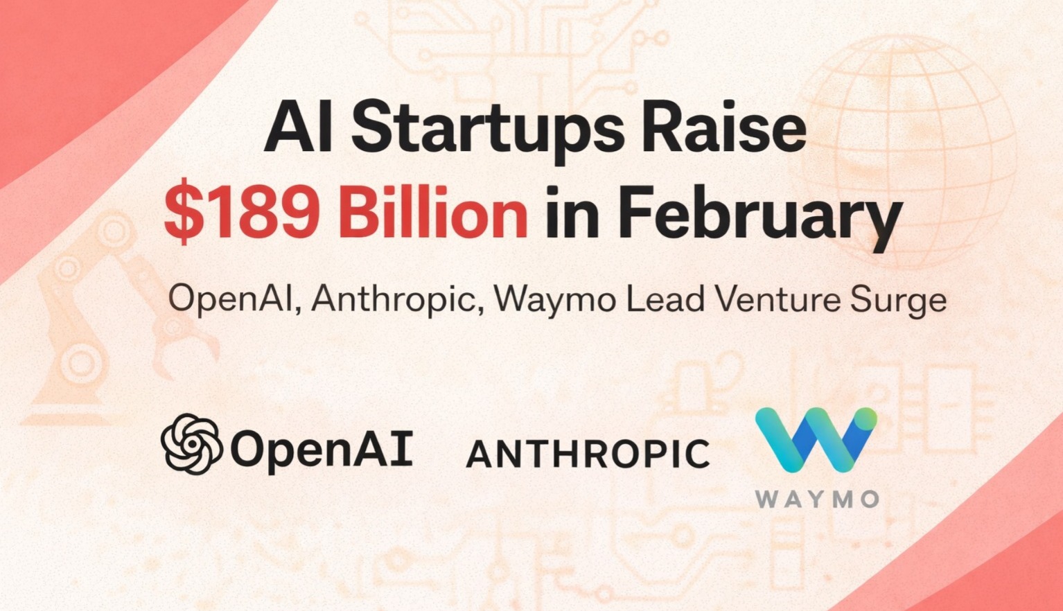 AI Startups Raise $189 Billion In February As OpenAI, Anthropic, Waymo ...