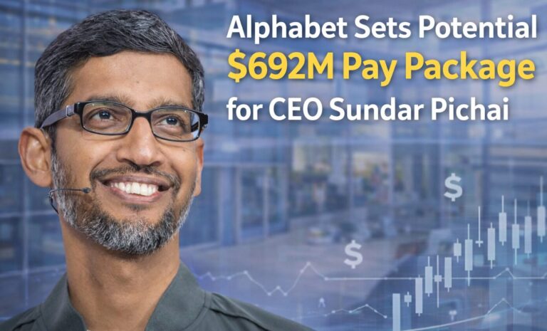 Alphabet CEO Sundar Pichai May Earn Up to $692M in New Pay