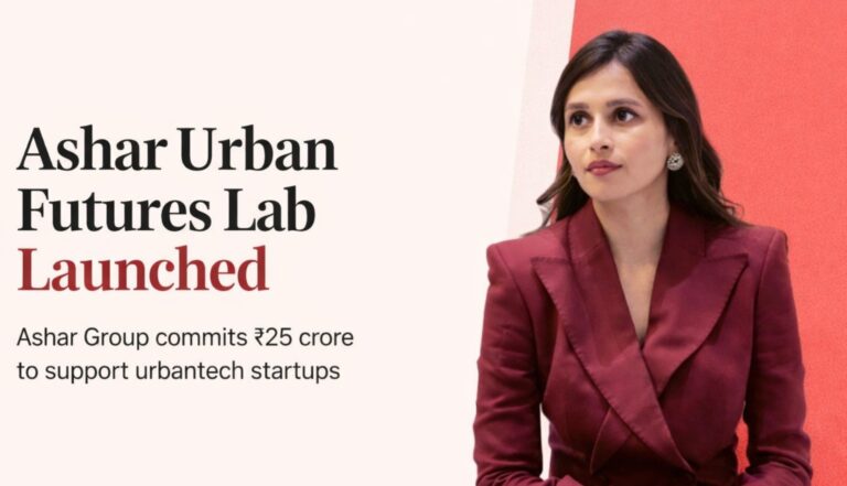 Ashar Urban Futures Lab, Ashar Group, Urbantech startups India, Proptech India, Constructiontech startups, Venture studio India, Startup funding India, Urban innovation startups, Ayushi Ashar, Indian startup ecosystem