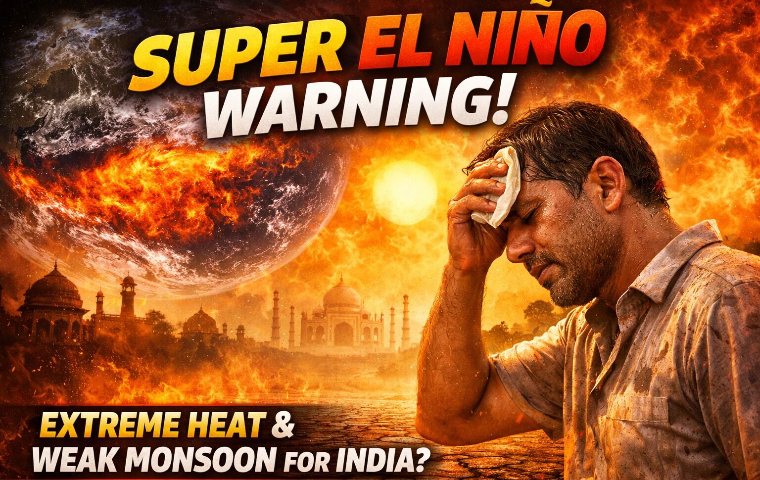 Super El Niño, El Niño 2026, India heatwave, Monsoon forecast India, Climate change, Global weather patterns, Pacific Ocean warming, Extreme heat India, Weather news, Climate science, Indian monsoon, Global temperature rise