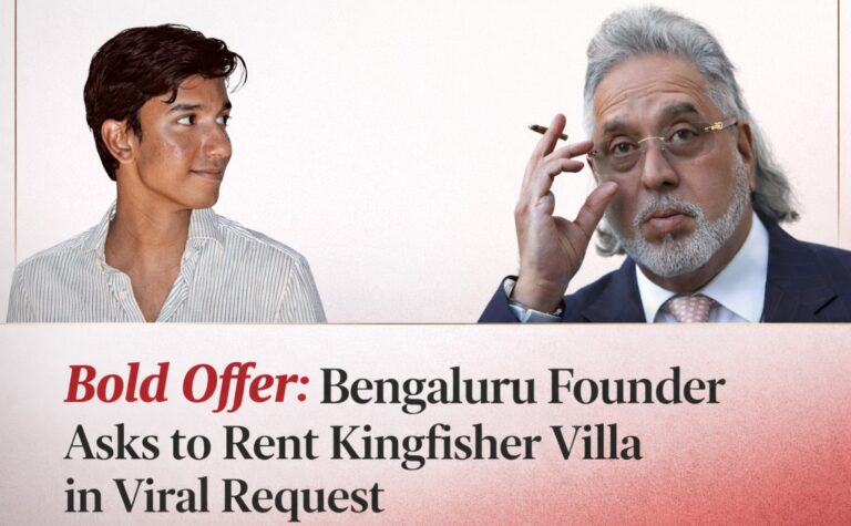 Vijay Mallya, Kingfisher Villa, Bengaluru startup founder, Priyam Raj, viral post, Bengaluru startup ecosystem, Kingfisher Towers, startup news India, social media viral story, Bengaluru tech entrepreneur