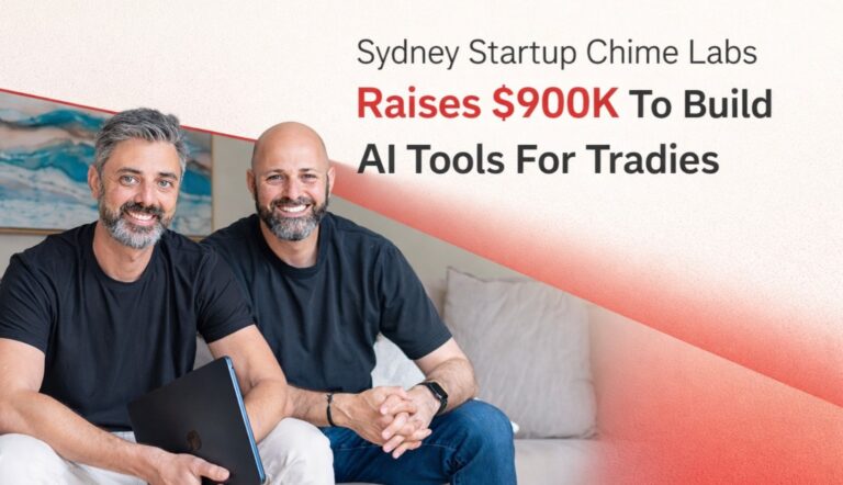 Chime Labs, Sydney startup, AI tools, tradies, pre seed funding, 500 Global, Alexis Griveau, Mathew Pretel, Australian startups, small business technology, AI receptionist, startup funding, service businesses, automation, SMB tech