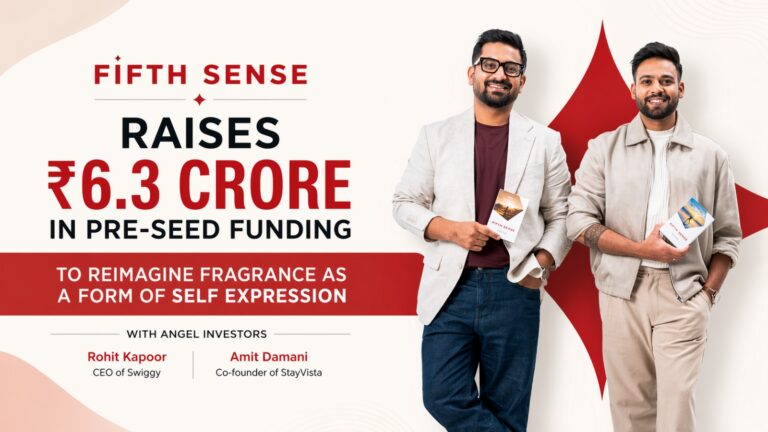 FIFTH SENSE, startup funding India, fragrance startup, D2C brands India, OTP Ventures, Bharat Gupta, Prateek Gupta, Indian beauty market, perfume industry India, consumer startups