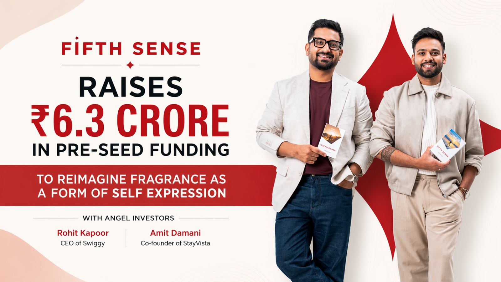 FIFTH SENSE, startup funding India, fragrance startup, D2C brands India, OTP Ventures, Bharat Gupta, Prateek Gupta, Indian beauty market, perfume industry India, consumer startups