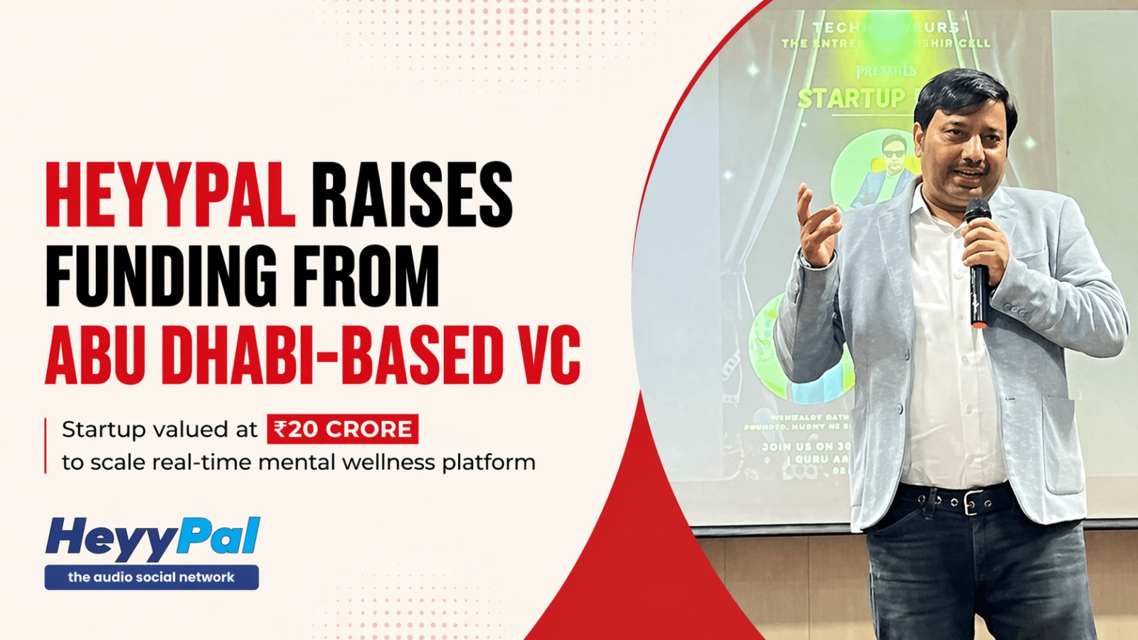 HeyyPal, mental health startup India, startup funding India, Umesh Bhatt, Abu Dhabi VC, mental wellness platform, healthtech startups, therapy apps India, Indian startups news, tech startups India