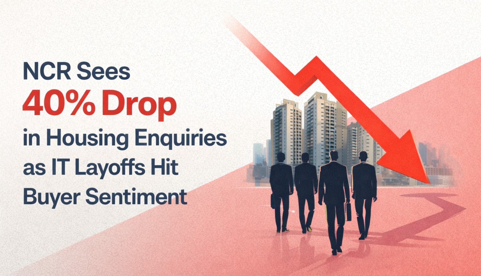 IT layoffs, NCR housing enquiries, real estate India, IT layoffs india, housing demand slowdown, property market India, buyer sentiment India, residential enquiries drop, Indian real estate news, global uncertainty impact, homebuying trends India