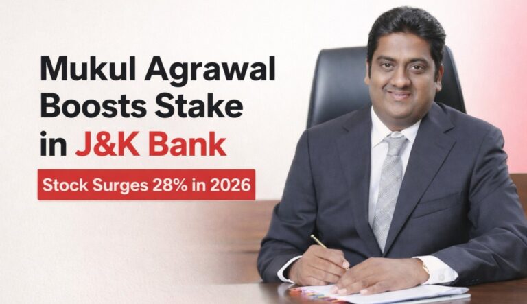 Mukul Agrawal, Jammu and Kashmir Bank, J&K Bank stock, stock market India, investor news, banking sector India, shareholding update, Indian stocks, smallcap stocks, market news India