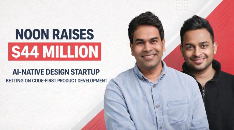 Noon, AI design tools, startup funding, product design software, code-native design, Aditya Bandi, Kushagra Sinha, First Round Capital, Elevation Capital, Scribble Ventures, Afore Capital, AI startups, SaaS startups, design engineering, tech startups news