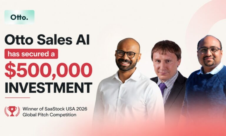 Otto Sales AI, SaaStock USA 2026, Omkar Pandharkame, AI startups, B2B SaaS, CRM innovation, sales technology, venture capital, voice AI, startups funding