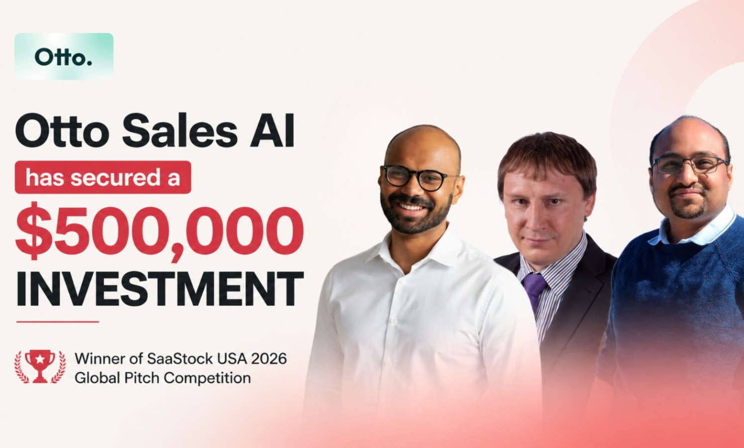 Otto Sales AI, SaaStock USA 2026, Omkar Pandharkame, AI startups, B2B SaaS, CRM innovation, sales technology, venture capital, voice AI, startups funding