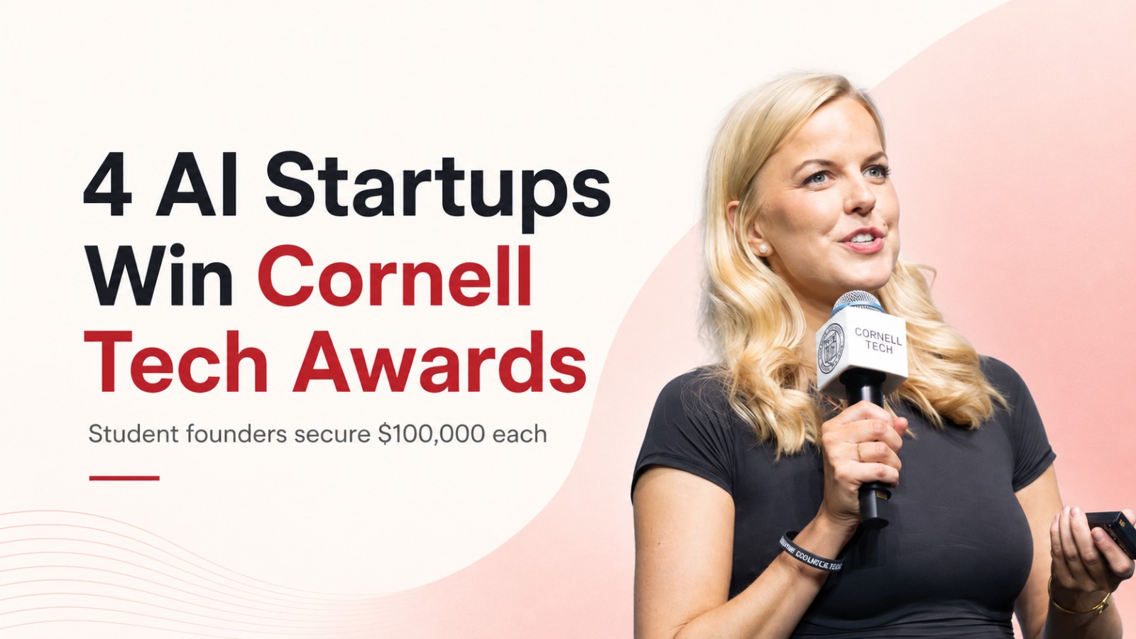 Cornell Tech Startup Awards, student AI startups, Cornell Tech, AI startups, Aiseptor, Custos, Kindred, Lola, startup funding, artificial intelligence, student founders, New York startups, AI innovation, Cornell Chronicle, startup awards