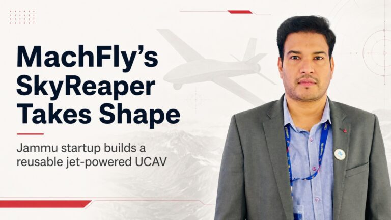 MachFly Aerospace, SkyReaper, Jammu startup, defence tech startup, Indian defence tech, UCAV, reusable combat drone, jet powered drone, unmanned combat aerial vehicle, IIT Jammu, indigenous defence technology, turbojet UAV, military drone, Indian defence startup, aerospace startup, defence innovation, deep strike drone, ISR drone, startup news, Ascendants