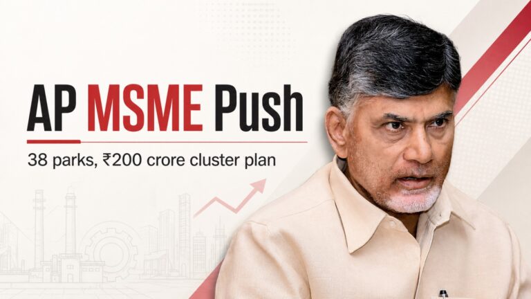 Andhra Pradesh, MSME Parks, MSME Growth Summit 2026, AP Cluster Development Programme, Kondapalli Srinivas, Chandrababu Naidu, Andhra Pradesh MSMEs, MSME parks, ₹200 crore cluster programme, deep-tech startup fund, SIDBI seed fund, APIIC, AP MSME Development Corporation, PM Vishwakarma, MSME digitisation, India SME Forum