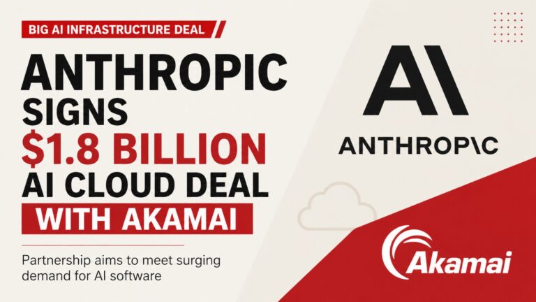 Anthropic, Akamai Technologies, AI cloud deal, artificial intelligence, AI infrastructure, cloud computing, AI industry, Anthropic Akamai partnership, AI compute race, GPUs, CPUs, Elon Musk SpaceX, frontier AI models, AI software demand, tech news, AI startups, Akamai stock, generative AI, cloud infrastructure, Bloomberg News, AI market growth