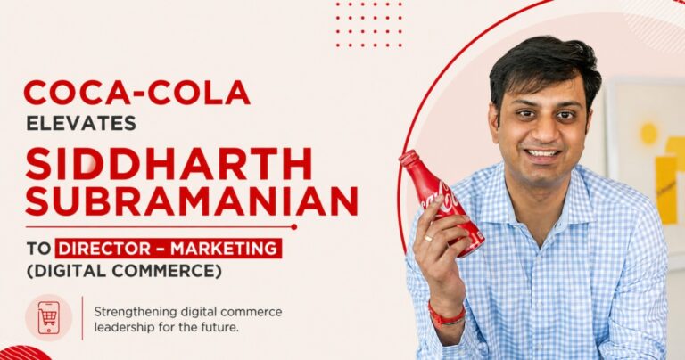 Siddharth Subramanian, Coca-Cola India, Digital Commerce, Marketing Leadership, FMCG News, People Movement, Corporate Appointments, Flipkart, Godrej Consumer Products, Marketing News India
