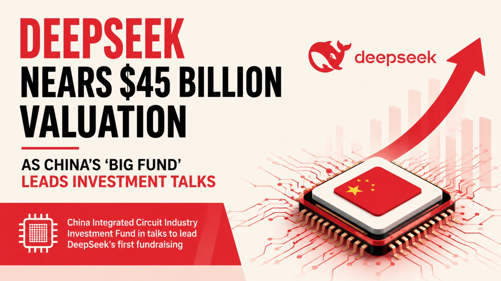 DeepSeek, DeepSeek valuation, China AI, AI startups, China semiconductor fund, China Integrated Circuit Industry Investment Fund, DeepSeek funding, artificial intelligence, Chinese AI companies, AI investment, tech funding, semiconductor industry, frontier AI lab, global AI race, startup funding news
