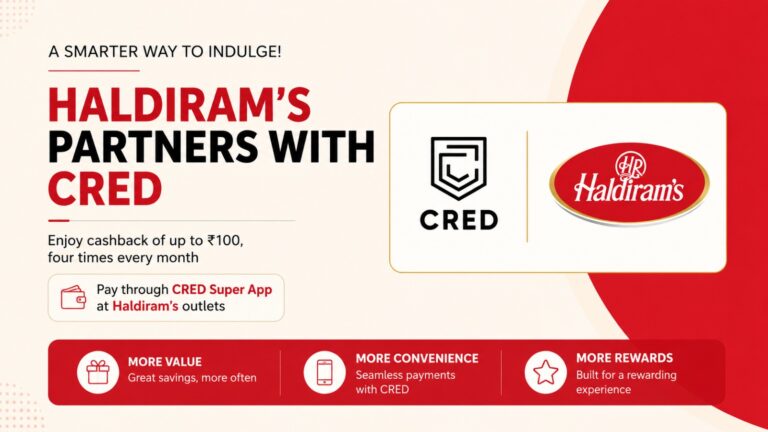 Haldirams, CRED, Haldiram’s CRED partnership, cashback offers, digital payments, QSR industry, food retail India, customer engagement, loyalty programs, fintech partnerships, Haldiram’s outlets, CRED Super App, brand collaboration, India business news, digital consumer experience