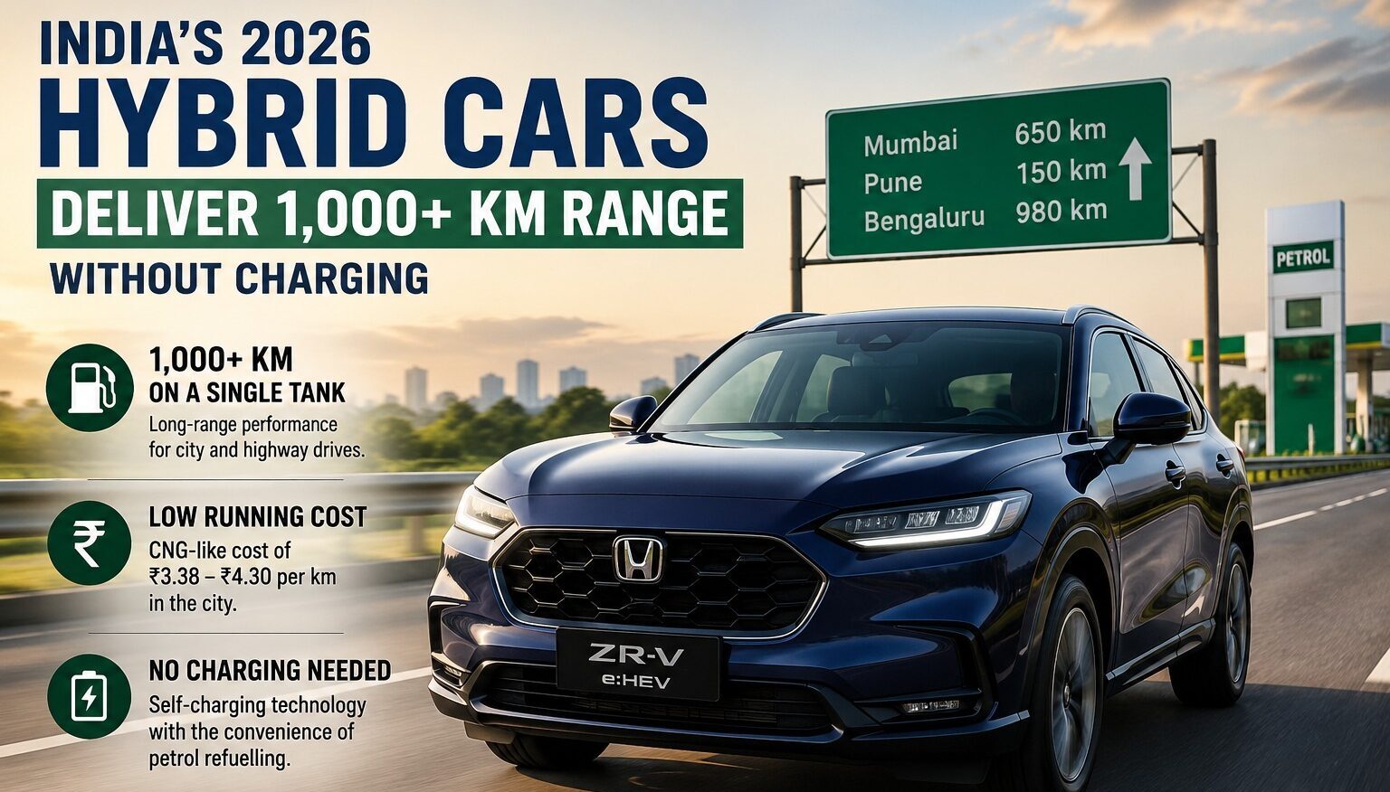 Hybrid Cars India, 2026 Hybrid Cars, Honda ZR-V Hybrid, Honda City eHEV, Toyota Camry Hybrid, Maruti Suzuki Hybrid, Strong Hybrid Vehicles, Long Range Cars India, Fuel Efficient Cars, Hybrid Technology, Electric Vehicle Alternative, Auto Industry India, Car News India, Green Mobility, Petrol Hybrid Cars, Automotive Trends 2026, Sustainable Transportation, Indian Automobile Market, Self Charging Hybrid Cars, Mileage Cars India