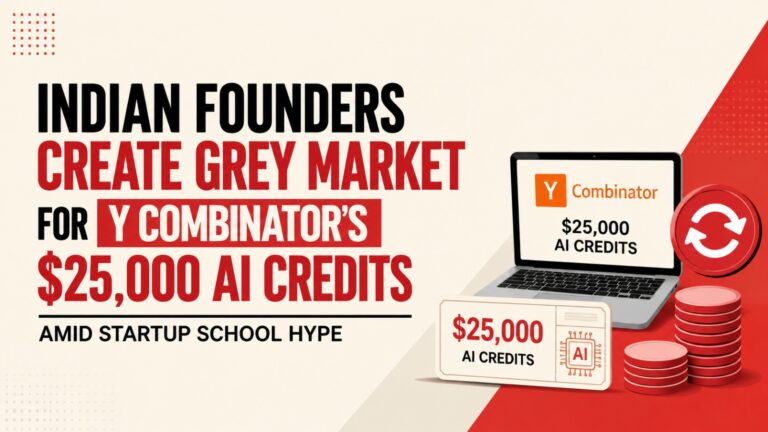 Indian Founders, Y Combinator, AI Credits, Indian Startups, Startup School, AI Startups, Startup Ecosystem, Founders, Artificial Intelligence, Startup Funding, Tech News India, Grey Market, SaaS Startups, YC Startup School, Cloud Credits, Indian Entrepreneurs