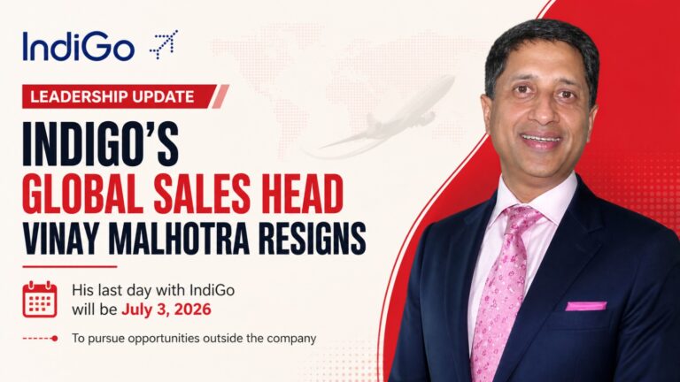 IndiGo, Vinay Malhotra, IndiGo resignation, InterGlobe Aviation, aviation news India, corporate leadership exits, global sales head IndiGo, airline industry India, people movement news, business news India