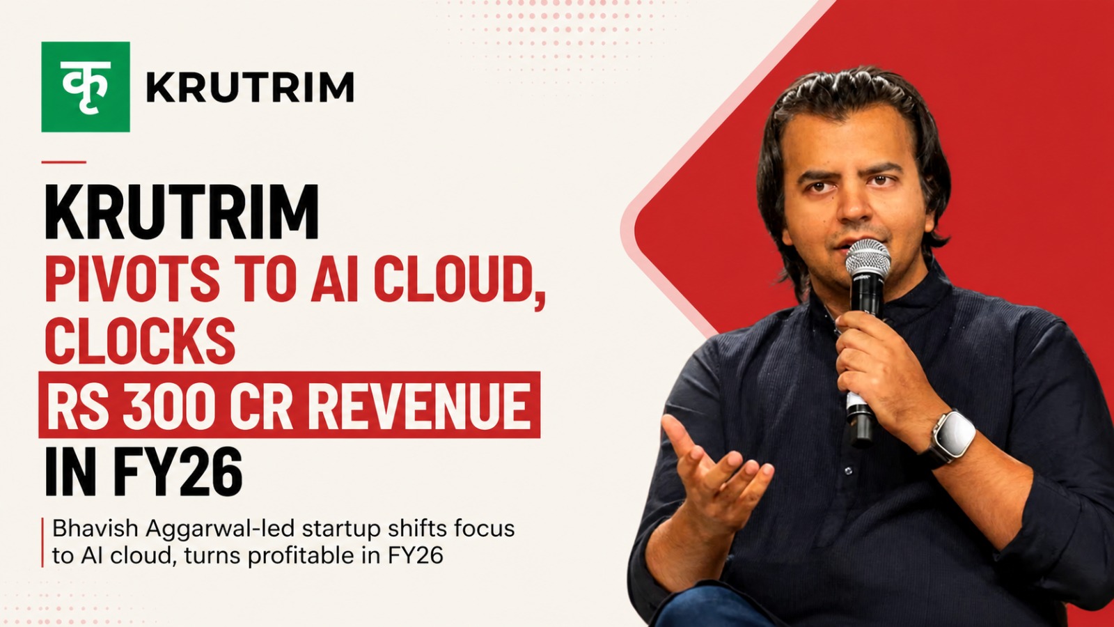 Krutrim AI, Bhavish Aggarwal, AI startups India, AI cloud, Indian startups, Ola Electric, AI infrastructure, cloud computing India, startup pivot, enterprise AI, GPU computing, tech news India