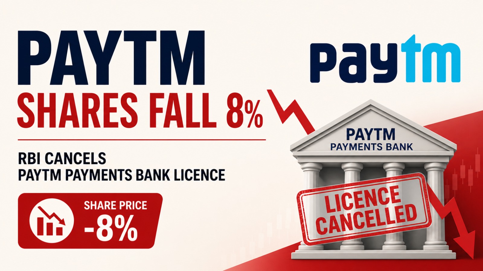 Paytm Share, RBI, Paytm Payments Bank, One 97 Communications, Paytm share price, RBI action, fintech India, stock market news, Indian markets, banking regulation, investor loss, BSE, fintech crisis, Paytm news