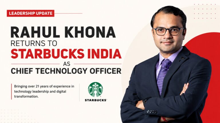 Rahul Khona, Starbucks India CTO, Starbucks India leadership, Starbucks technology team, Tim Hortons Asia, Digital Innovation, Retail Tech India, Technology Executive, Corporate Leadership, QSR Industry, India Retail News, Business Leadership, CIO Movement, Tech Leadership India, Starbucks Digital Strategy