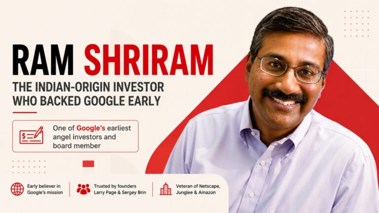 Ram Shriram, Google investor, Google first investors, Indian-origin entrepreneur, Silicon Valley investors, Larry Page, Sergey Brin, Google history, Sherpalo Ventures, tech investors, startup investing, Google startup story, Indian tech leaders, Amazon, Junglee, Netscape, venture capital, business stories, Ascendants, entrepreneurship