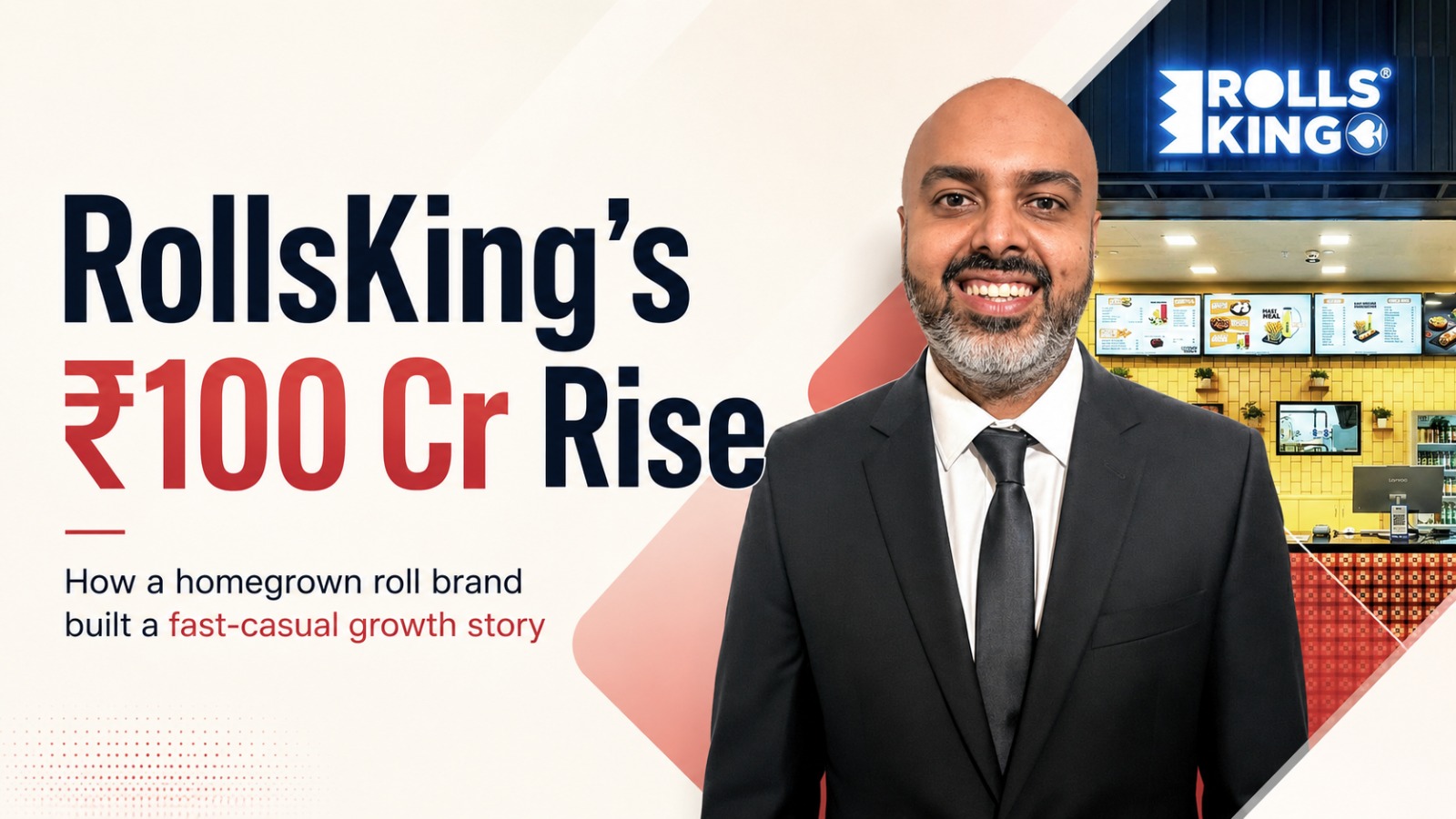 RollsKing, RollsKing QSR, Indian QSR brand, fast casual dining India, kathi roll brand, food startup India, cloud kitchen India, quick service restaurant, Indian food business, rolls and wraps, QSR expansion India, restaurant business India, homegrown food brand, one hand meals, startup growth story