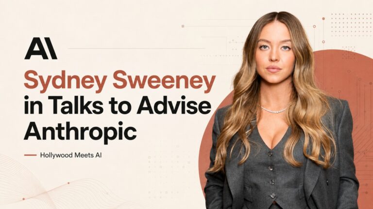 Sydney Sweeney, Anthropic, AI Advisor, Artificial Intelligence, Hollywood Meets AI, AI Industry, Generative AI, AI Startups, AI Safety, Constitutional AI, Tech News, Celebrity Advisor, OpenAI, Google DeepMind, AI Culture, Public Trust in AI, AI Business, AI Communication, AI Ethics, AI Companies